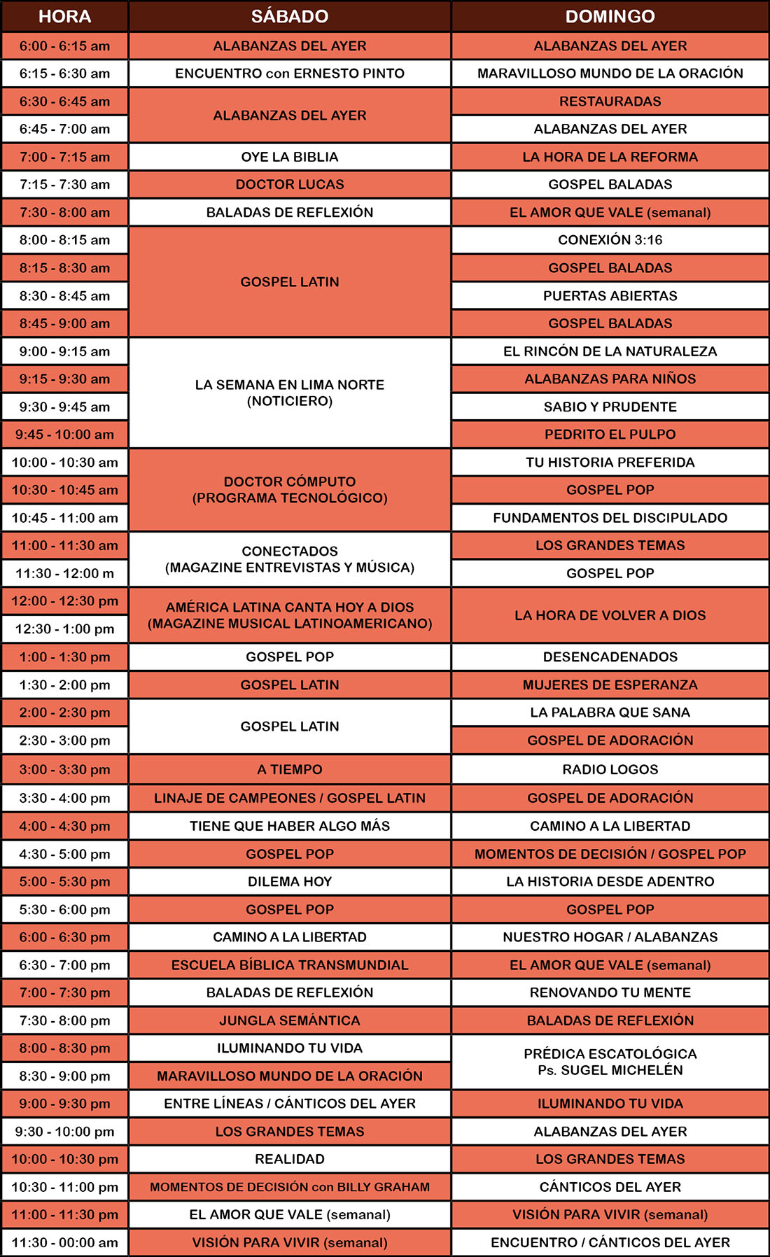 SABADO - DOMINGO