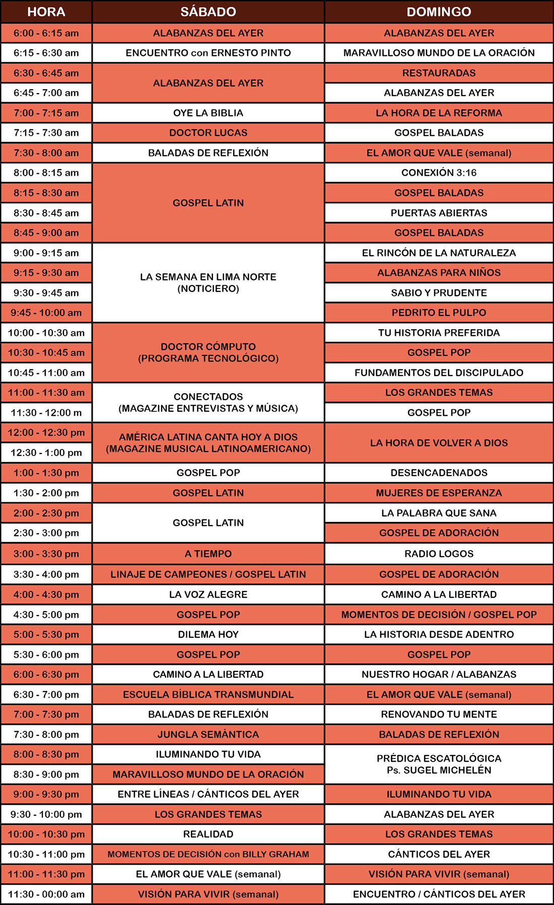 SABADO - DOMINGO