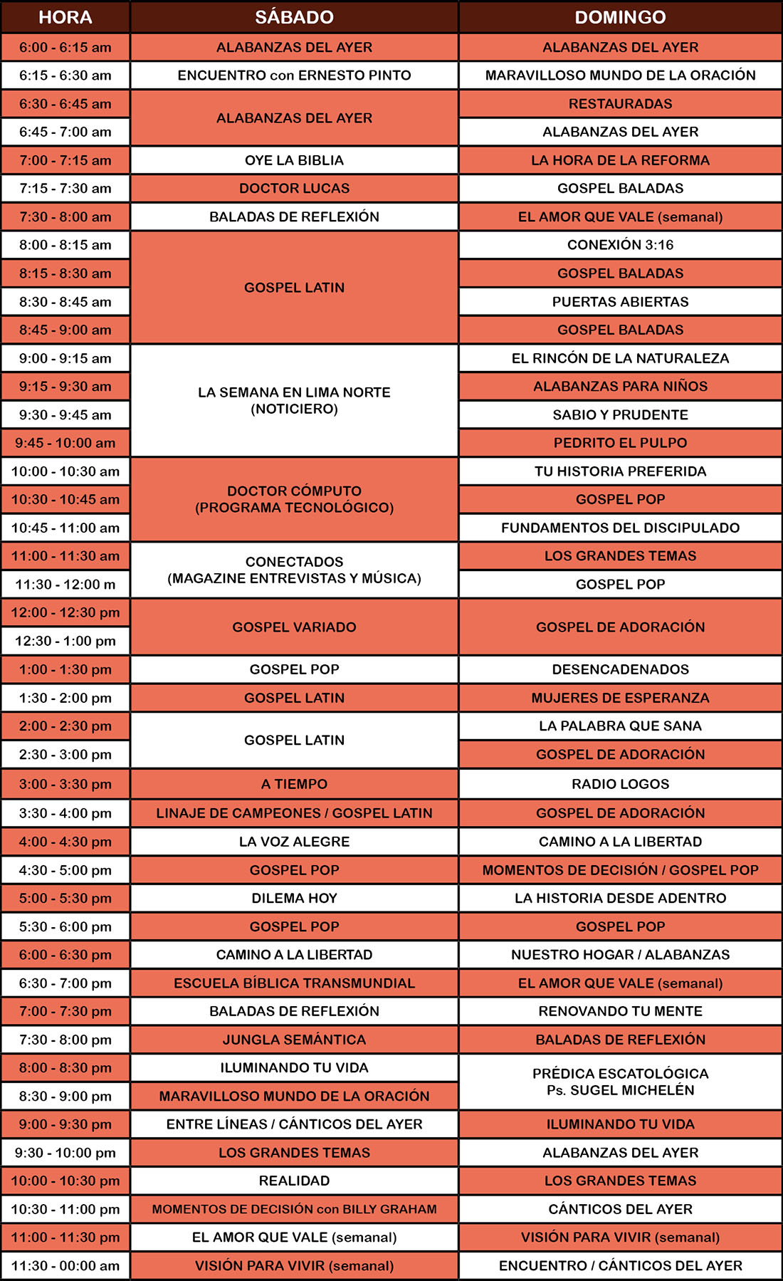 SABADO - DOMINGO