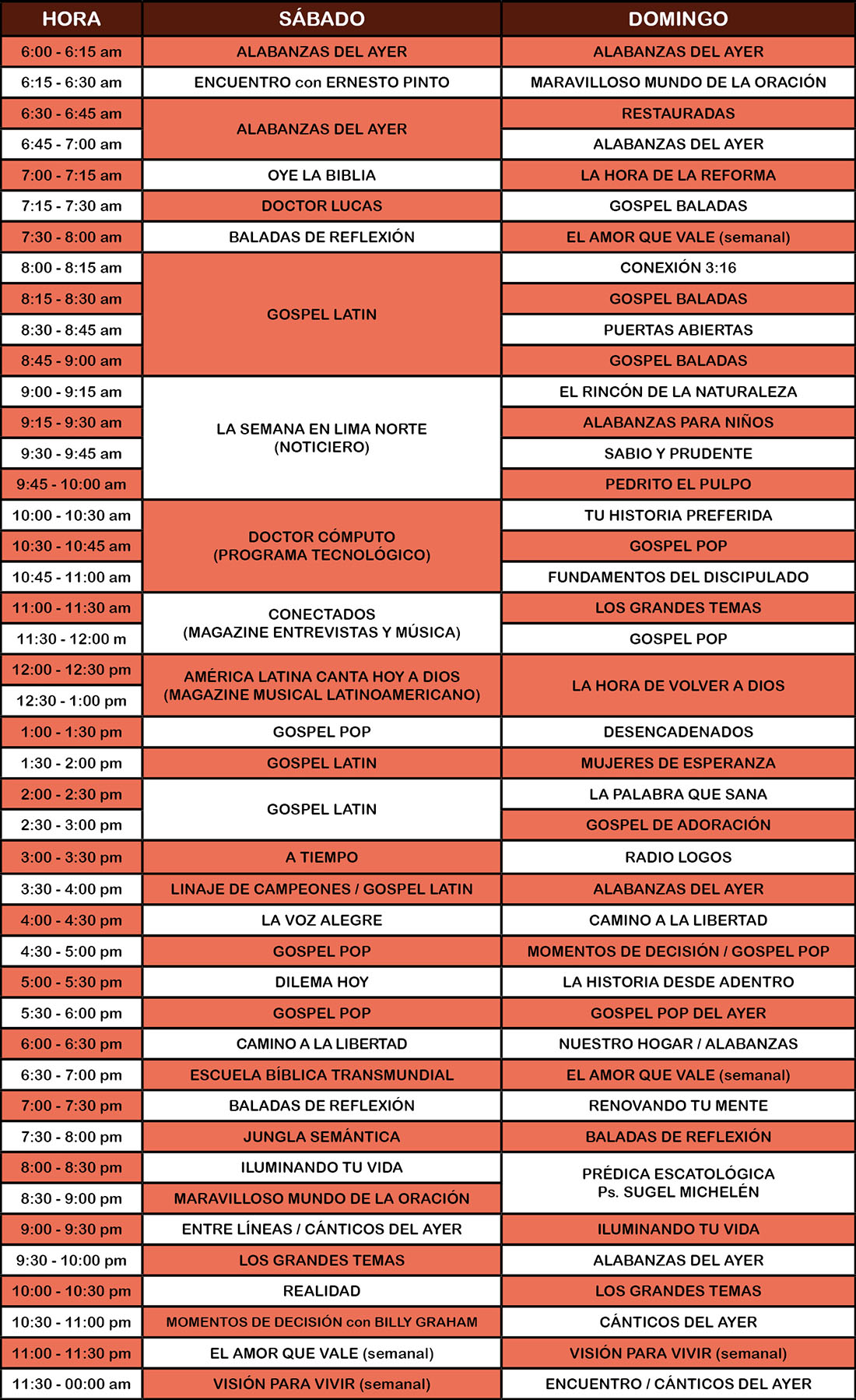 SABADO - DOMINGO